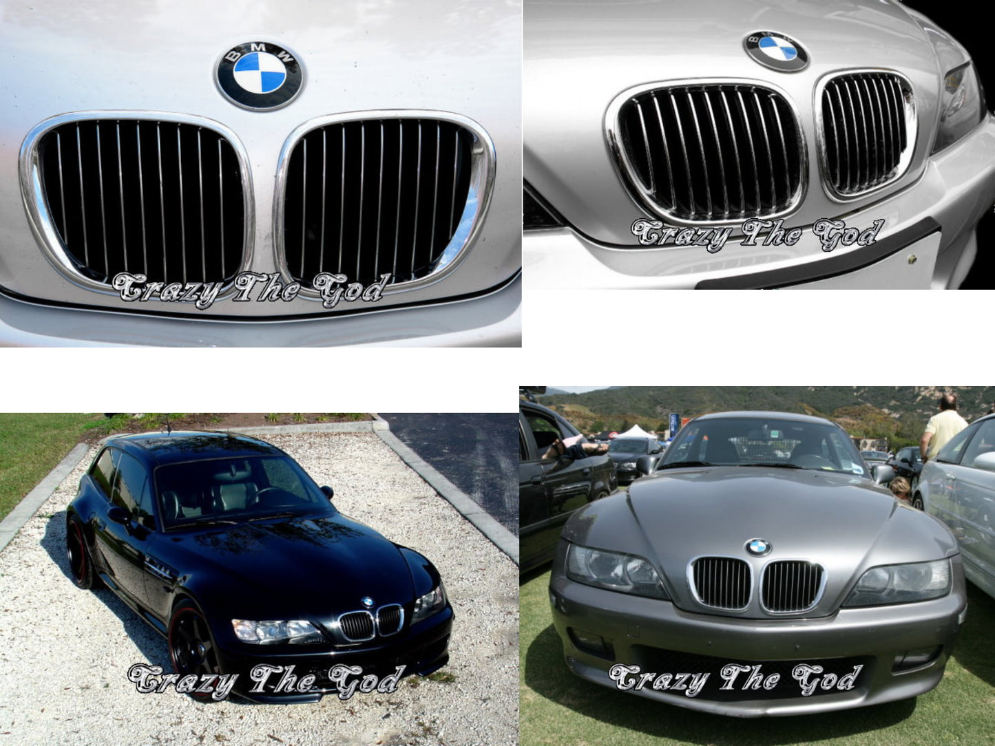 CrazyTheGod Z-Series Z3 E36 1996-2002 Coupe/Roadster 2D GRILLE/GRILL โครเมียม/ดำ สำหรับ BMW