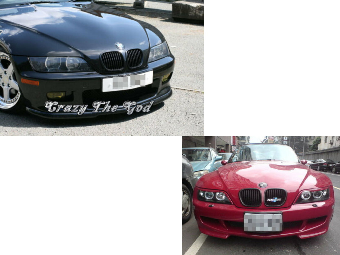 CrazyTheGod Z-Series Z3 E36 1996-2002 Coupe/Roadster 2D GRILLE/GRILL สีดำด้านสำหรับ BMW