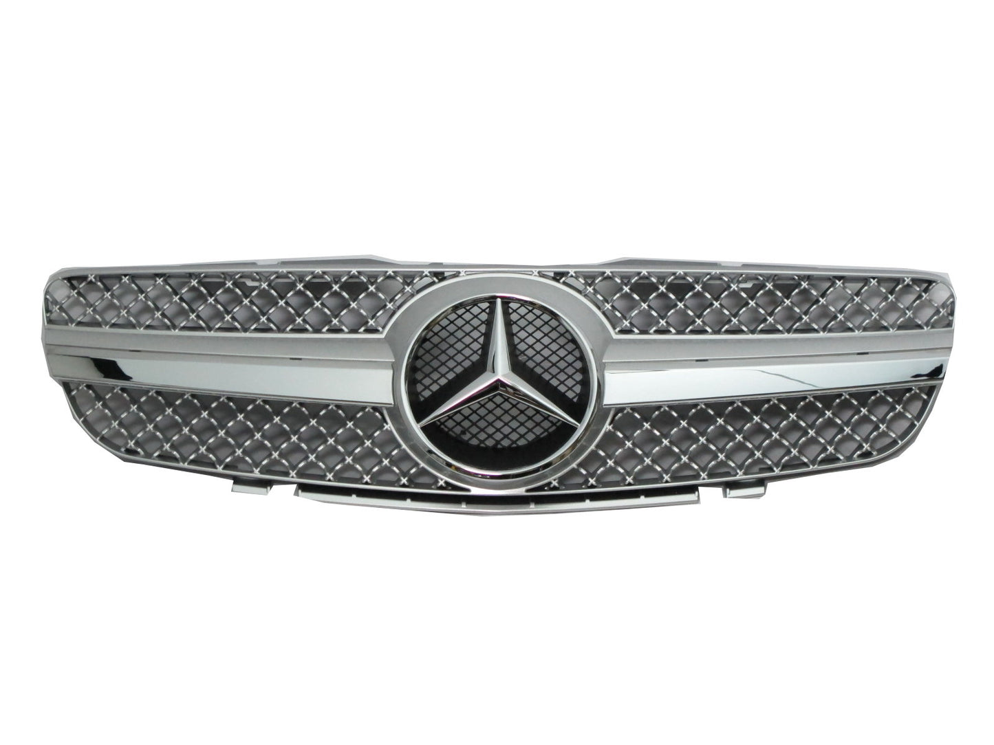 CrazyTheGod R230 2002-2006 Pre-Facelift 1FIN GRILLE/GRILL SILVER for Mercedes-Benz SL65 Style