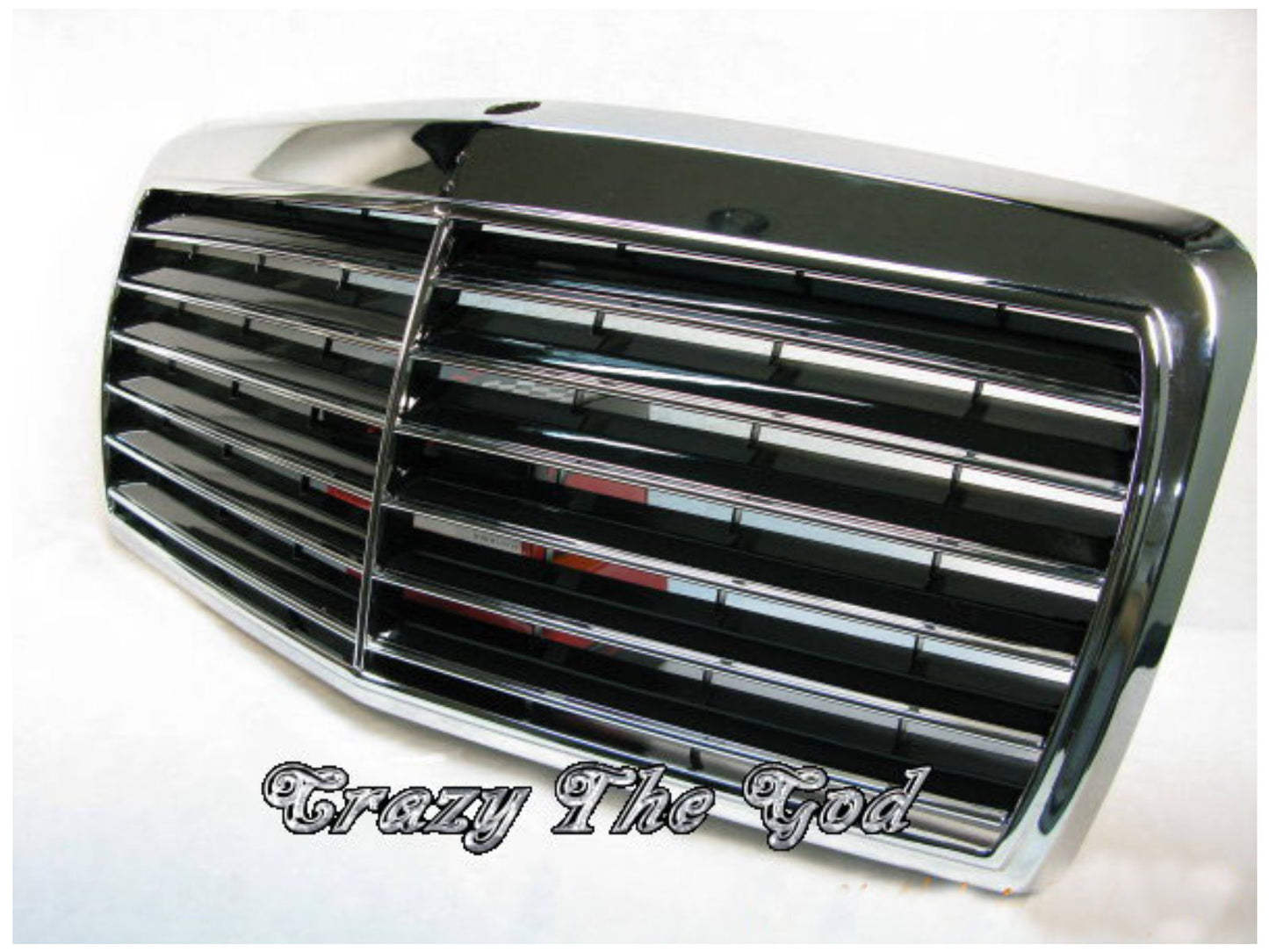 CrazyTheGod W124 1985-1993 Pre-Facelift GRILLE/GRILL ASSAY 13MD CHROME/BLACK for Mercedes-Benz