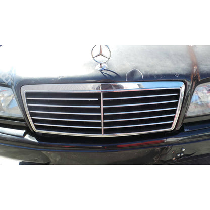 CrazyTheGod C-CLASS W202 1994-2000 Sedan/Wagon 4D/5D 11MD Assay GRILLE/GRILL Chrome/Black for Mercedes-Benz