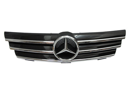 CrazyTheGod W203 2004-2007 COUPE GRILLE/GRILL 3FIN CHROME/BLACK สำหรับ Mercedes-Benz