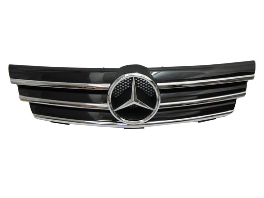 CrazyTheGod W203 2004-2007 COUPE GRILLE/GRILL 3FIN CHROME/BLACK for Mercedes-Benz