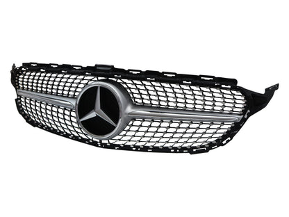 CrazyTheGod C-CLASS W205 2014-present Sedan 4D C450 Look GRILLE/GRILL CHROME/SILVER for Mercedes-Benz