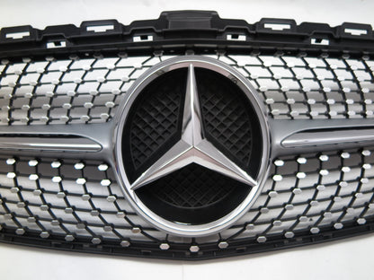 CrazyTheGod C-CLASS W205 2014-present Sedan 4D C450 Look GRILLE/GRILL CHROME/SILVER for Mercedes-Benz