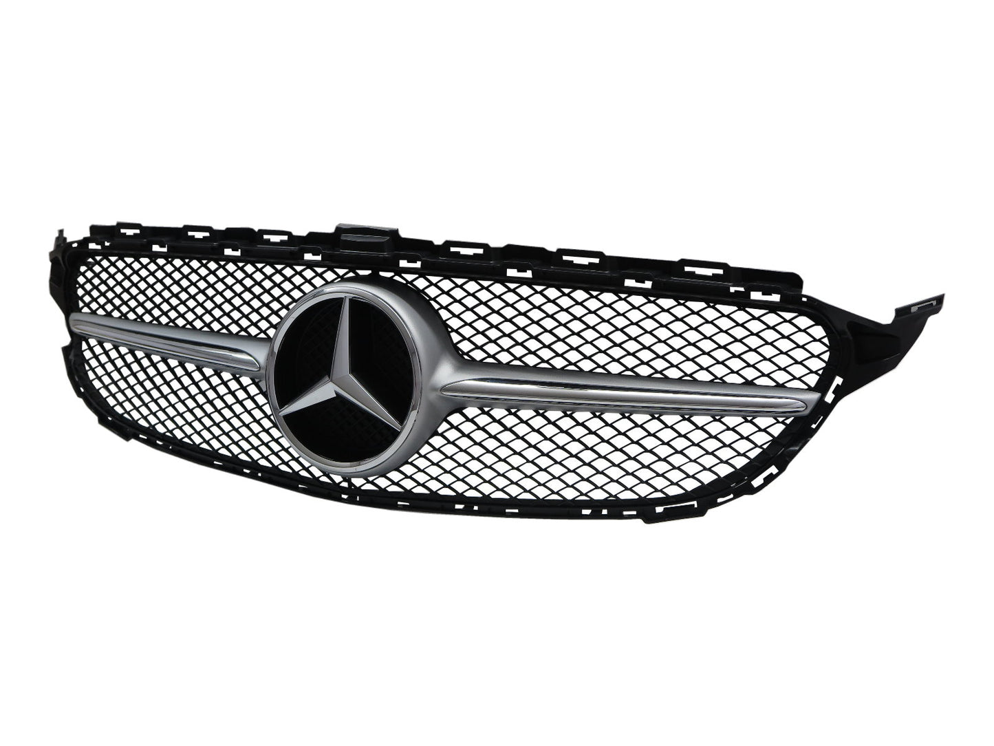 CrazyTheGod C-CLASS W205 2014-present Sedan 4D C63 Look GRILLE/GRILL CHROME/SILVER for Mercedes-Benz