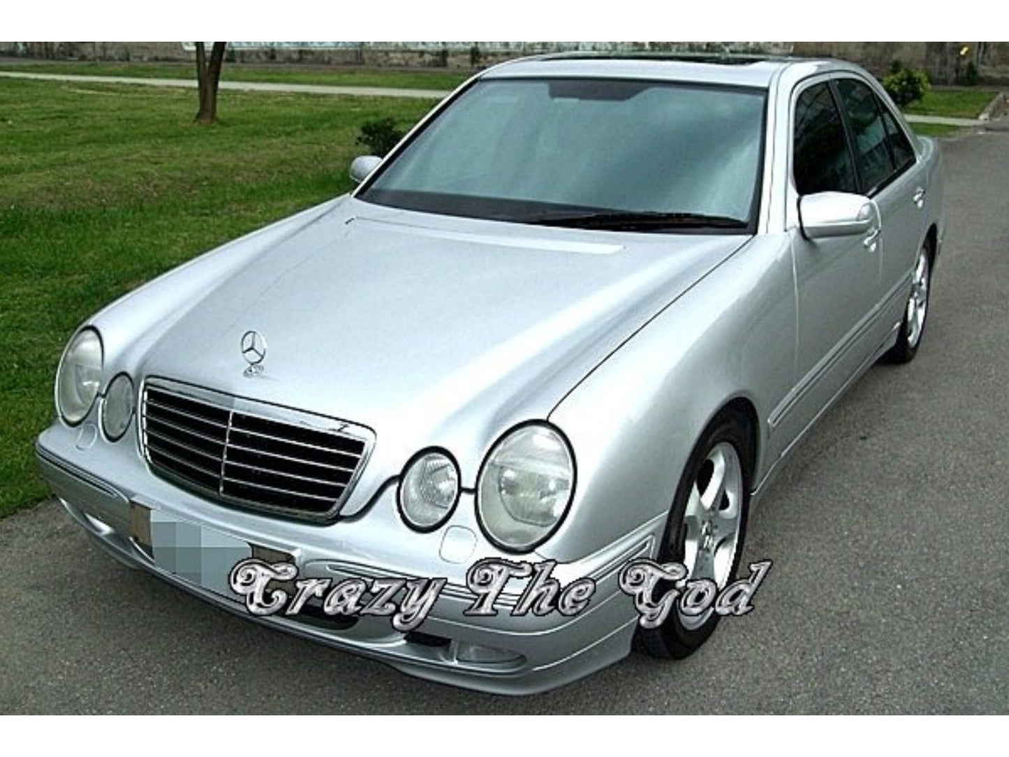 CrazyTheGod W210 2000-2002 Faceliftd GRILLE/GRILL 9MD CHROME/BLACK สำหรับ Mercedes-Benz