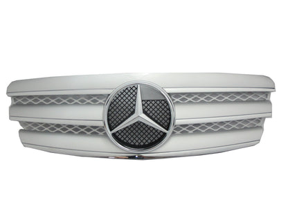 CrazyTheGod W211 2002-2006 Pre-Facelif GRILLE/GRILL 3FIN CHROME/SILVER for Mercedes-Benz