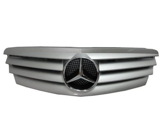 CrazyTheGod W211 2002-2006 Pre-Facelif GRILLE/GRILL 4FIN SILVER for Mercedes-Benz