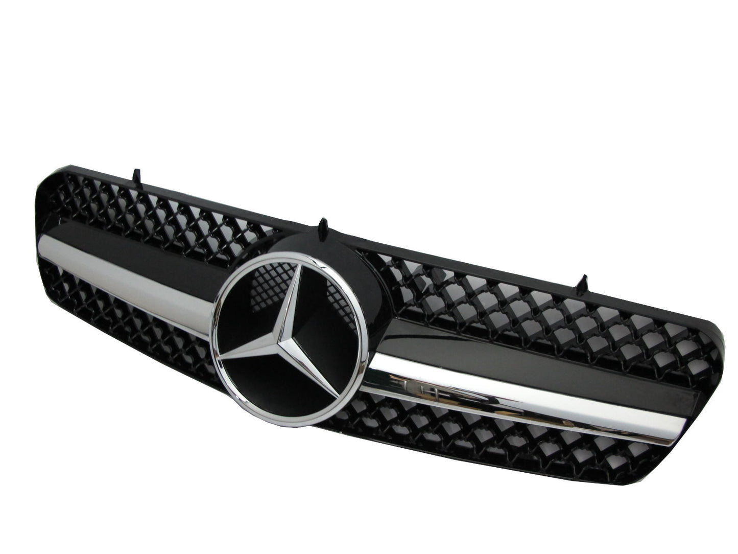 CrazyTheGod CL-CLASS W215/C215 2000-2005 Coupe 2D 1FIN GRILLE/GRILL Chrome/Black V2 for Mercedes-Benz