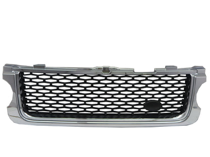 CrazyTheGod Range Rover L322 2010-2013 SUV 4D NO WITH Emblem Front Bonnet GRILLE/GRILL CHROME/BLACK for LAND ROVER