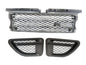 CrazyTheGod Range Rover Sport L320 MK1 2006-2009 PRE-FACELIFT SUV 5D NO Logo Honeycomb Mesh GRILLE Chrome W/S Side Fender Vent Grille GR/SL V18 for LAND ROVER