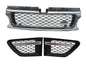 CrazyTheGod Range Rover Sport L320 MK1 2010-2013 FACELIFTED SUV 5D NO Logo Honeycomb Mesh GRILLE Chrome W/S Side Fender Vent Grille BK/SL V7 for LAND ROVER