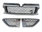 CrazyTheGod Range Rover Sport L320 MK1 2010-2013 FACELIFTED SUV 5D NO Logo Honeycomb Mesh GRILLE Chrome W/S Side Fender Vent Grille CH/SL V8 for LAND ROVER