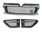 CrazyTheGod Range Rover Sport L320 MK1 2010-2013 FACELIFTED SUV 5D NO Logo Honeycomb Mesh GRILLE Chrome W/S Side Fender Vent Grille GR/SL V9 for LAND ROVER