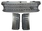 CrazyTheGod Range Rover L322 2006-2009 SUV 5D BLACK Logo Honeycomb Mesh GRILLE GRAY/SILVER W/S Side Fender Vent Grille GRAY/SILVER V4 for LAND ROVER