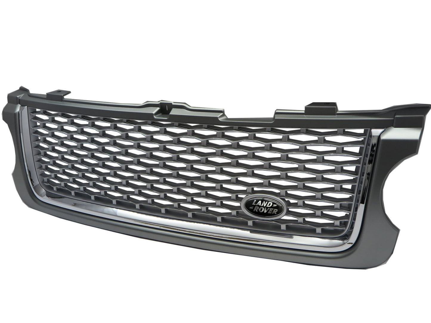 CrazyTheGod Range Rover L322 2010-2013 SUV 5D BLACK Logo Front Bonnet GRILLE GRAY/SILVER W/S Side Fender Vent Grille BLACK/SILVER V13 for LAND ROVER