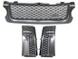 CrazyTheGod Range Rover L322 2010-2013 SUV 5D NO Logo Front Bonnet GRILLE GRAY/SILVER W/S Side Fender Vent Grille CHROME/SILVER V23 for LAND ROVER