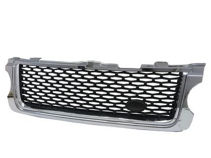 CrazyTheGod Range Rover L322 2010-2013 SUV 5D NO Logo Front Bonnet GRILLE CHROME/BLACK W/S Side Fender Vent Grille BLACK/SILVER V9 for LAND ROVER