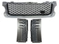 CrazyTheGod Range Rover L322 2010-2013 SUV 5D NO Logo Front Bonnet GRILLE CHROME/BLACK W/S Side Fender Vent Grille GRAY/SILVER V12 for LAND ROVER