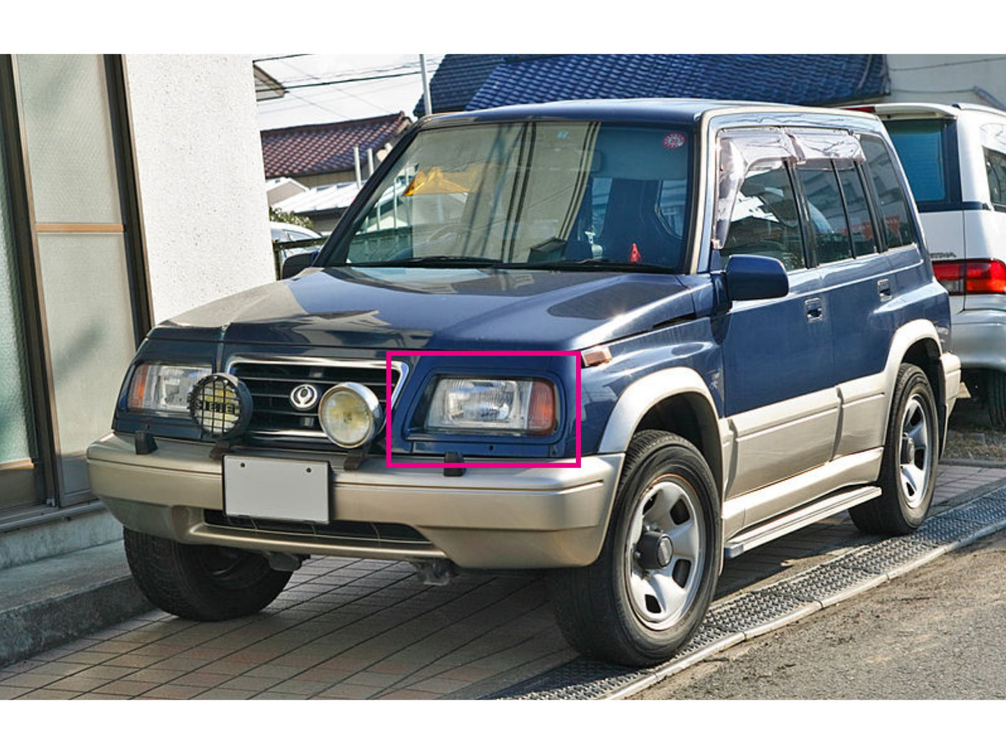 CrazyTheGod Proceed Levante รุ่นแรก ปี 1995-1997 SUV 3D/5D ไฟหน้าแบบใส สีดำ สำหรับ MAZDA LHD