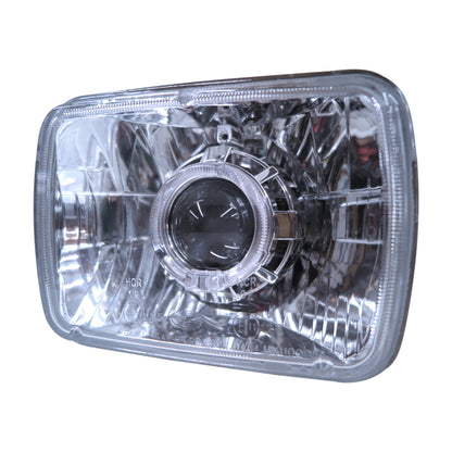 CrazyTheGod K2500 Suburban 1988-1999 SUV/Pickup 4D Guide LED Angel-Eye Headlight Headlamp Chrome for Chevy RHD