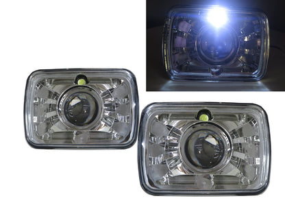 CrazyTheGod Corolla E70 Fourth generation 1979-1983 Sedan 4D Projector Headlight Headlamp Chrome V2 for TOYOTA LHD