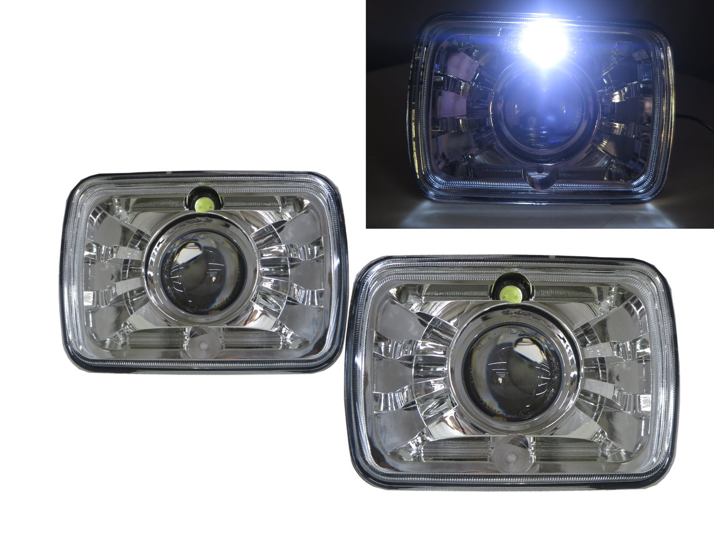 CrazyTheGod 210 1981-1982 Sedan 2D Projector Headlight Headlamp Chrome V2 for NISSAN RHD