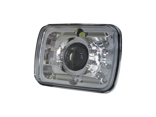 CrazyTheGod V1500/V2500 Suburban 1987-1991 Truck 2D/4D Projector Headlight Headlamp Chrome V2 for GMC LHD