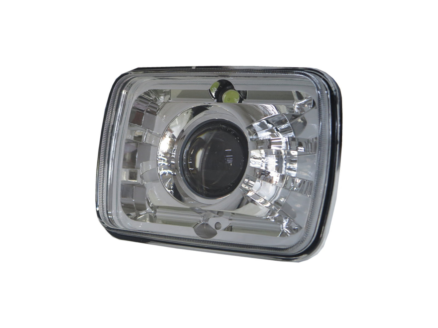 CrazyTheGod C2500 Suburban 1988-1999 SUV/Pickup 2D/4D Projector Headlight Headlamp Chrome V2 for Chevy LHD
