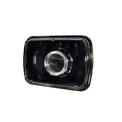 CrazyTheGod Blazer 1987-1994 SUV 4D Guide LED Angel-Eye Projector Headlight Headlamp Black for Chevy RHD