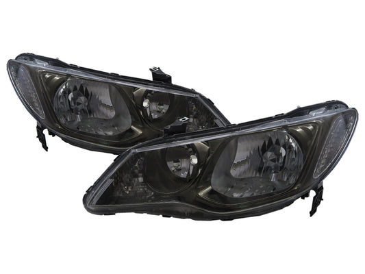 CrazyTheGod CSX 2006-2011 Sedan 4D Clear Headlight Headlamp Smoke for ACURA LHD