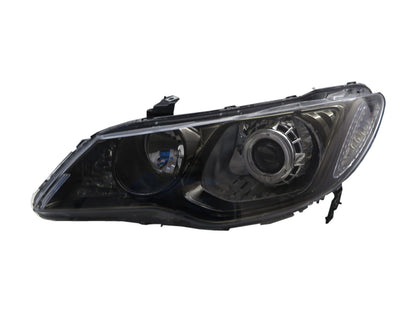 CrazyTheGod CSX 2006-2011 Sedan 4D Guide LED Angel-Eye Projector Headlights Smoke Taiwan for ACURA LHD