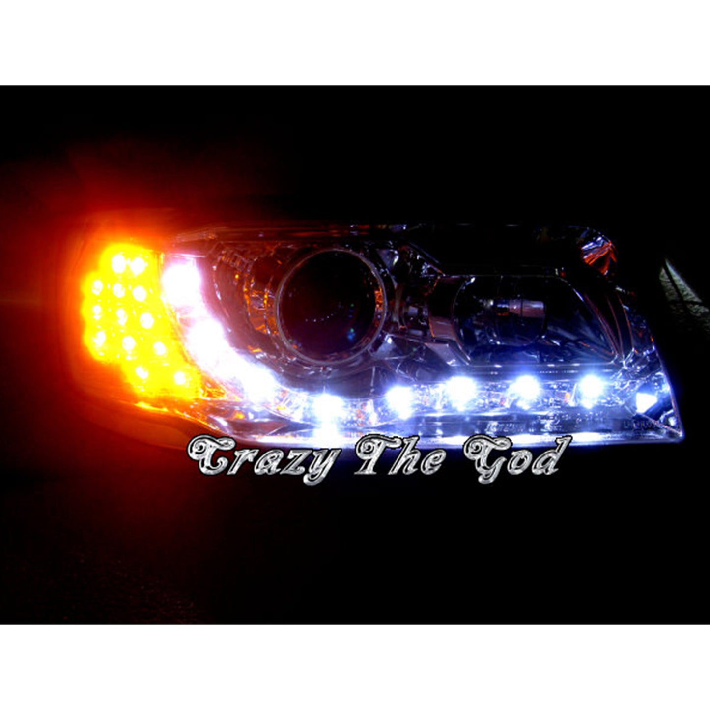 CrazyTheGod 100 C4 รุ่นที่สี่ ปี 1991-1994 Sedan/Wagon 4D/5D Projector R8Look ไฟหน้าโครเมียมสำหรับ AUDI LHD