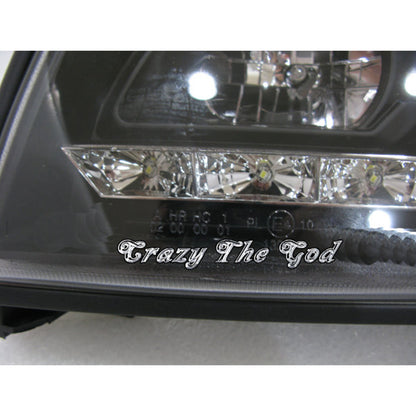 CrazyTheGod 100 C4 รุ่นที่สี่ ปี 1991-1994 Sedan/Wagon 4D/5D Projector R8Look ไฟหน้าโครเมียมสำหรับ AUDI LHD