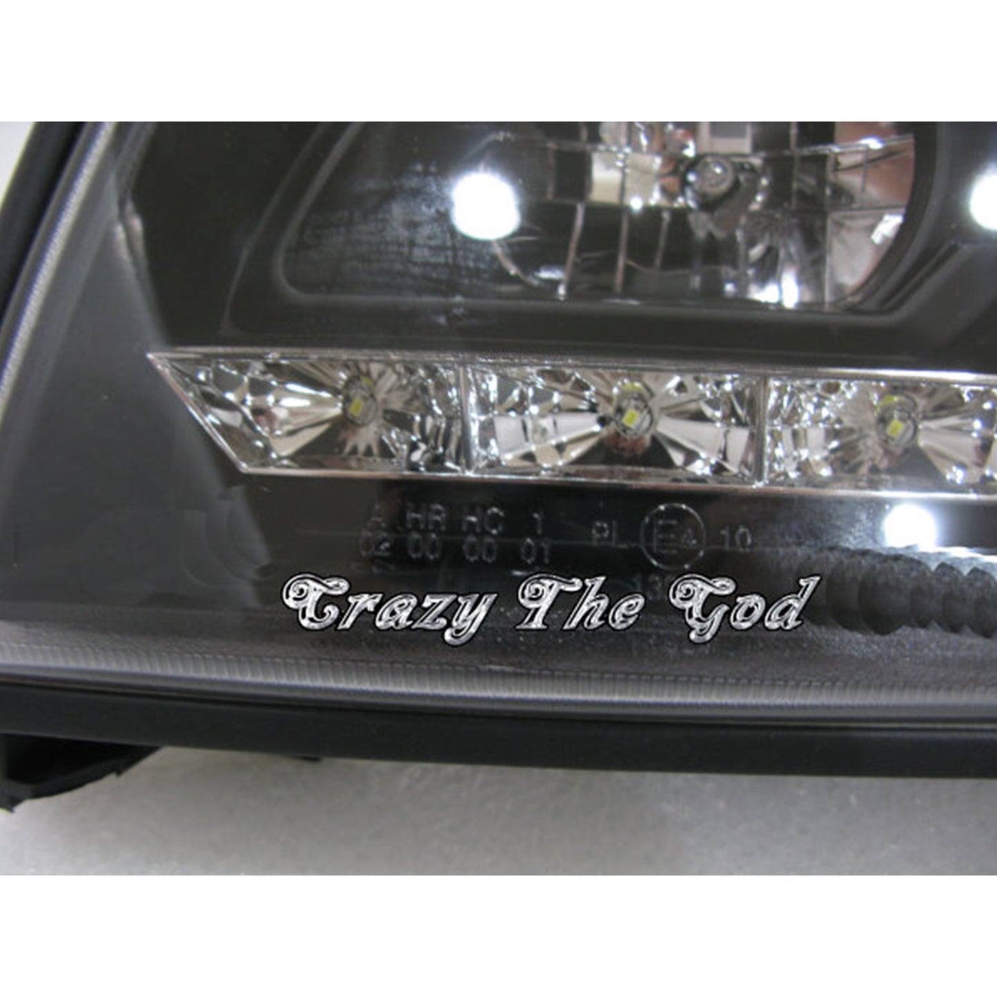 CrazyTheGod 100 C4 รุ่นที่สี่ ปี 1991-1994 Sedan/Wagon 4D/5D Projector R8Look ไฟหน้าโครเมียมสำหรับ AUDI RHD