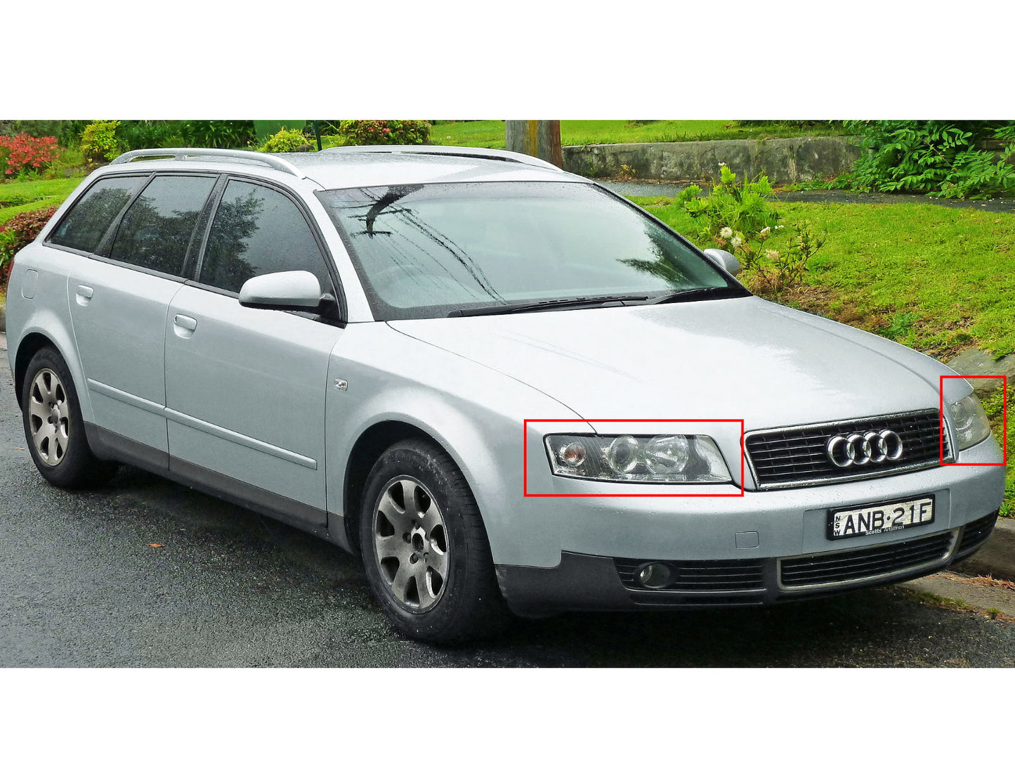 CrazyTheGod A4 A4/S4 B6 8E 2001-2005 4D/5D โปรเจ็กเตอร์ CCFL R8Look ไฟหน้าโครเมียมสำหรับ AUDI RHD