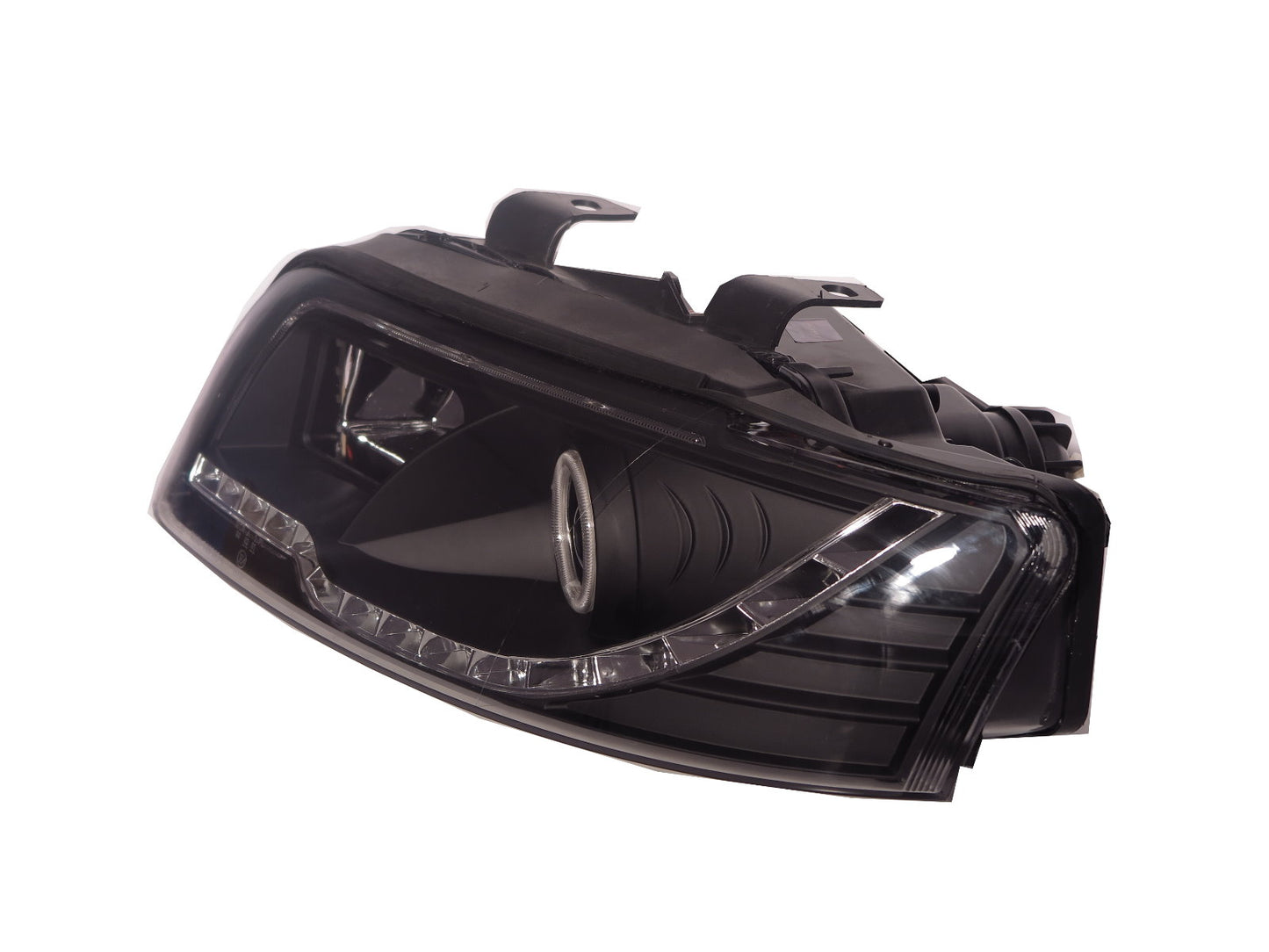 CrazyTheGod A4 A4/S4 B6 8E 2001-2005 4D/5D CCFL Projector R8Look Headlight Headlamp Black for AUDI RHD