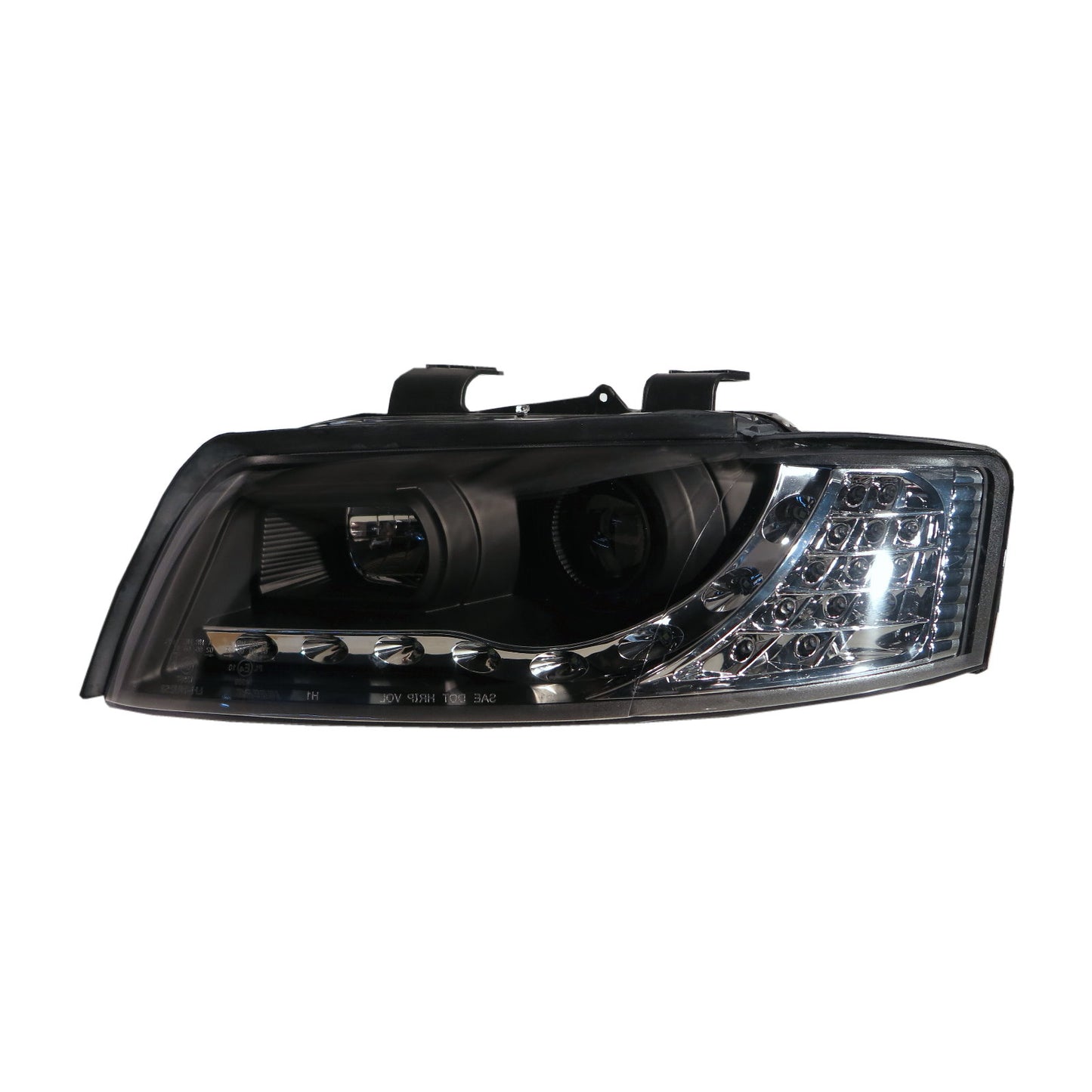 CrazyTheGod A4 A4/S4 B6 8E 2001-2005 Sedan/Wagon 4D/5D Projector R8Look Headlight Headlamp Black for AUDI LHD