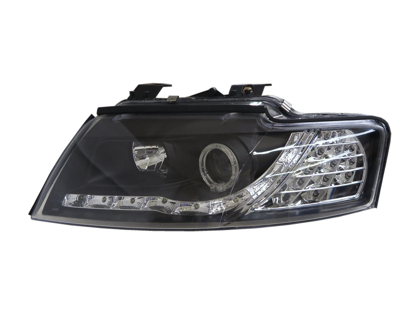 CrazyTheGod A4S4 A4/S4 B6 8H 2002-2005 Convertible 2D Guide LED Angel-Eye Projector Headlight Headlight Black for AUDI LHD