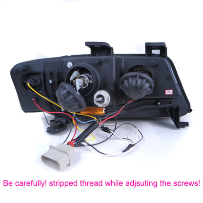 CrazyTheGod A6 A6/S6 C5 4B Second generation 2002-2004 Facelift Sedan/Wagon 4D/5D Angel-Eye Projector Headlight Headlamp Black for AUDI LHD