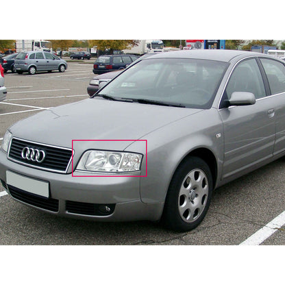 CrazyTheGod A6 A6/S6 C5 4B รุ่นที่ 2 ปี 2002-2004 Facelift Sedan/Wagon 4D/5D ไฟหน้าแบบโปรเจคเตอร์ Angel-Eye สีดำสำหรับ AUDI RHD