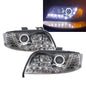 CrazyTheGod A6 A6/S6 C5 4B รุ่นที่ 2 ปี 2002-2004 Facelift Sedan/Wagon 4D/5D Angel-Eye Projector Headlights Chrome for AUDI LHD