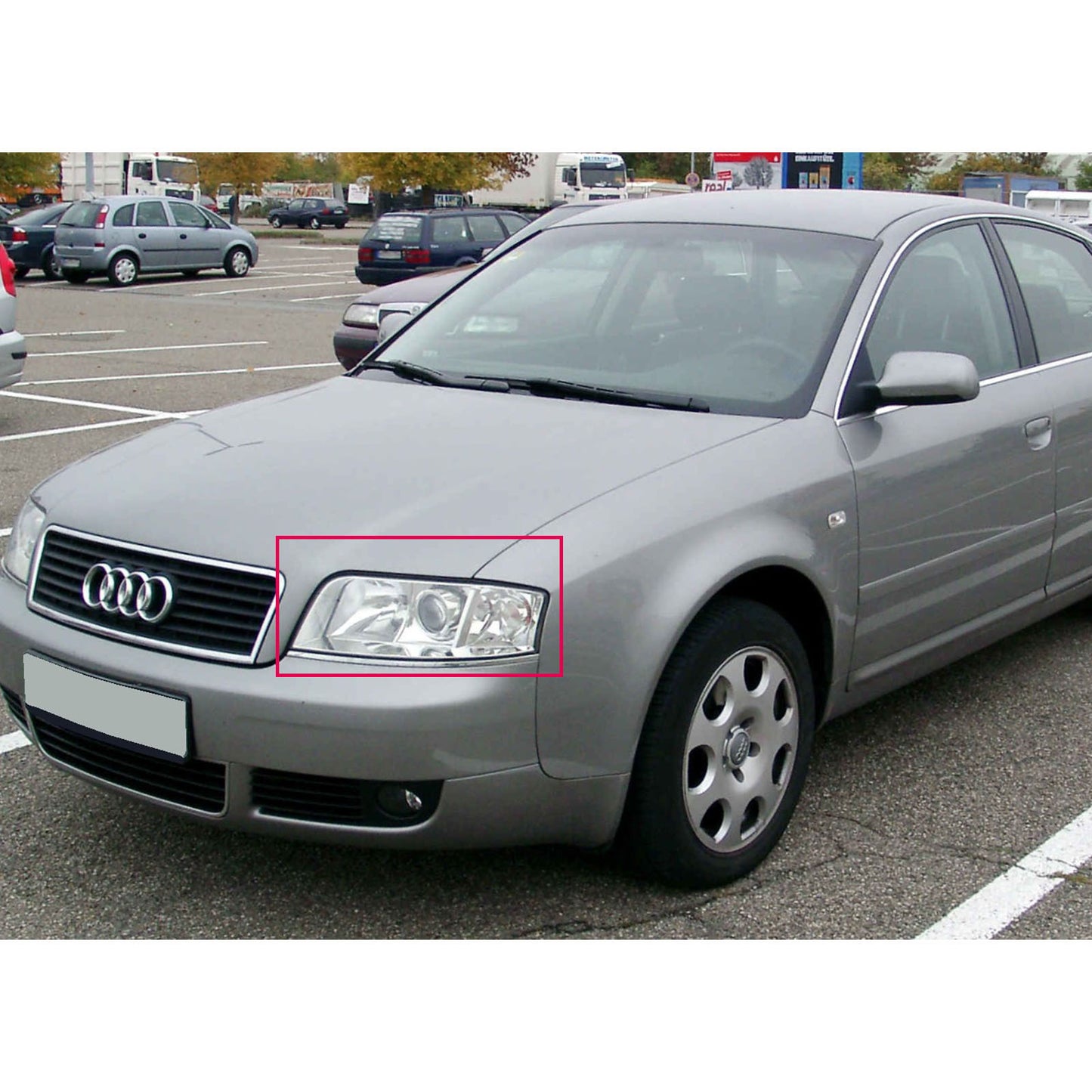 CrazyTheGod A6 A6/S6 C5 4B รุ่นที่ 2 ปี 2002-2004 Facelift Sedan/Wagon 4D/5D ไฟหน้าแบบโปรเจคเตอร์ R8Look โครเมียมสำหรับ AUDI LHD