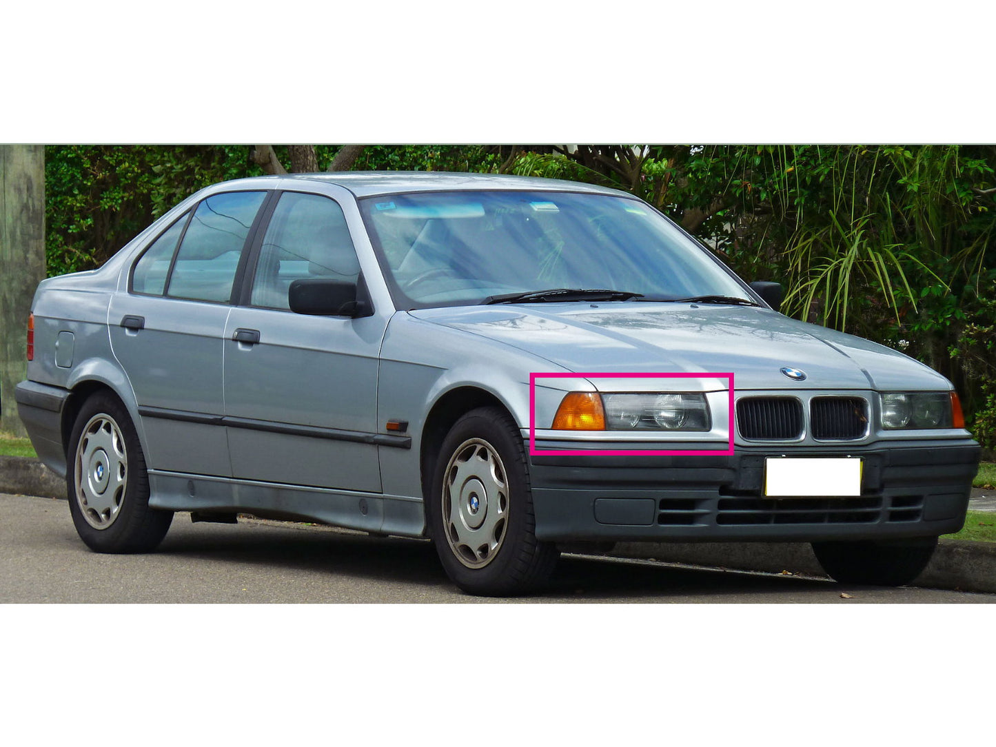 ไฟหน้าโปรเจคเตอร์ CCFL 4D/5D ของ CrazyTheGod 3-Series E36 Sedan/Touring 1990-1998 โครเมียม สำหรับ BMW RHD ยุโรป