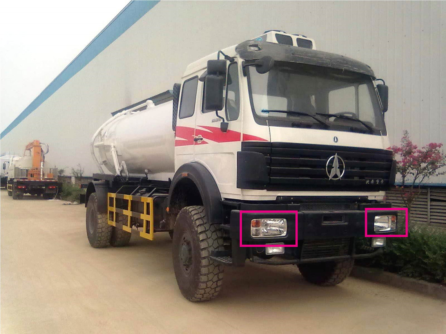 CrazyTheGod TRUCK-NG NG90 ไฟหน้ารถบรรทุกแบบ 2D ใส โครเมียม สำหรับ Mercedes-Benz LHD