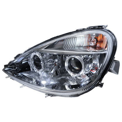 CrazyTheGod A-CLASS W168 First generation 1997-2004 Hatchback 5D Guide LED Angle-Eye Projector Headlight Headlamp Chrome for Mercedes-Benz LHD