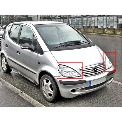 CrazyTheGod A-CLASS W168 First generation 1997-2004 Hatchback 5D Guide LED Angle-Eye Projector Headlight Headlamp Chrome for Mercedes-Benz LHD