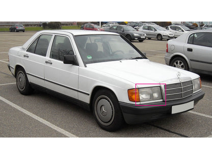 CrazyTheGod C-CLASS W201 190D 190E 1982-1993 Sedan 4D CCFL Projector Headlight Headlamp Black for Mercedes-Benz RHD