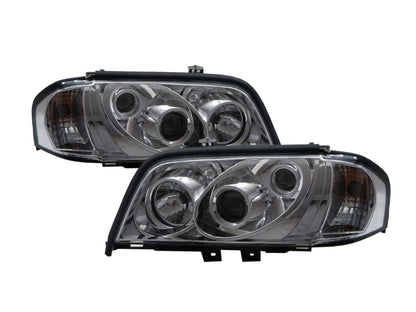 CrazyTheGod C-CLASS W202 1994-2000 Sedan/Wagon 4D/5D Projector Headlight Headlamp Chrome EUROPE for Mercedes-Benz RHD